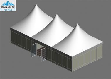 백색 지붕 큰 창고 천막, 알루미늄 구조 축제를 위한 다채로운 PVC 벽 탑파 전망대 천막